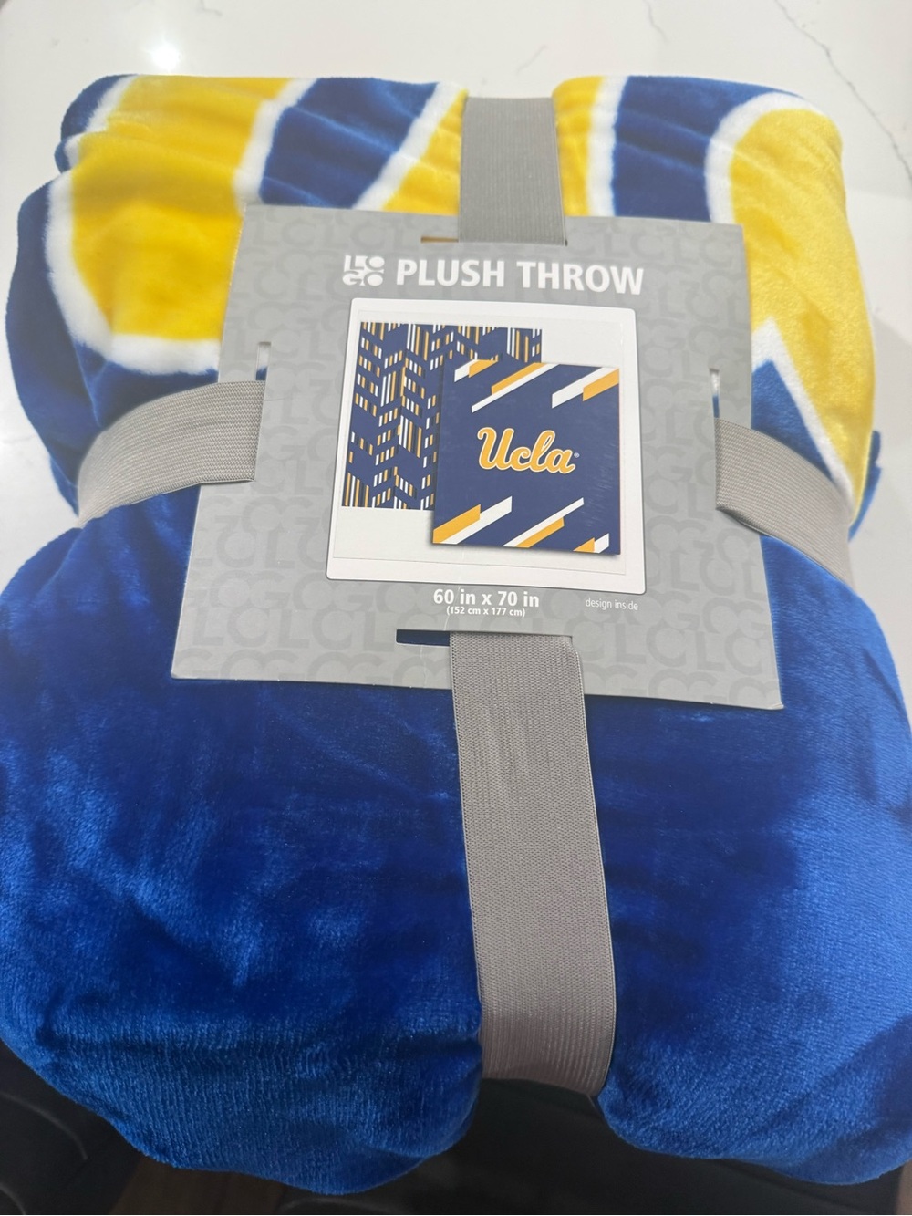 LOGO by Lori Goldstein UCLA Blue and Yellow Plush Throw